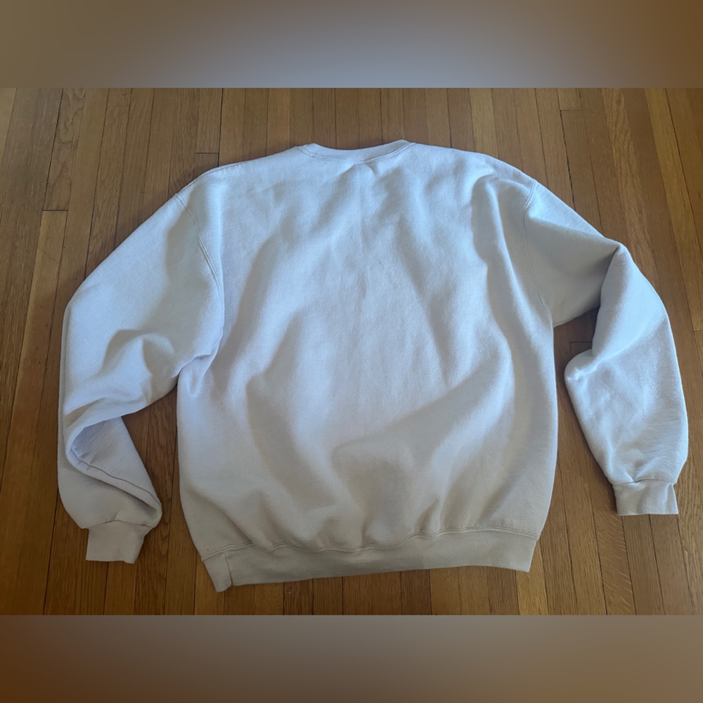 Vintage Jerees Bleeding Heart Beige Sweatshirt, Size L - Picture 7 of 7